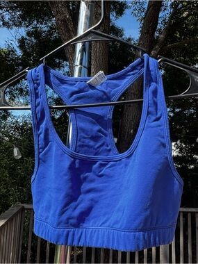American Apparel Performance Sportswear Blue Sports Bra Size Medium